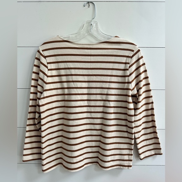 Striped Cream and Brown Women's Top - Picture 7 of 7